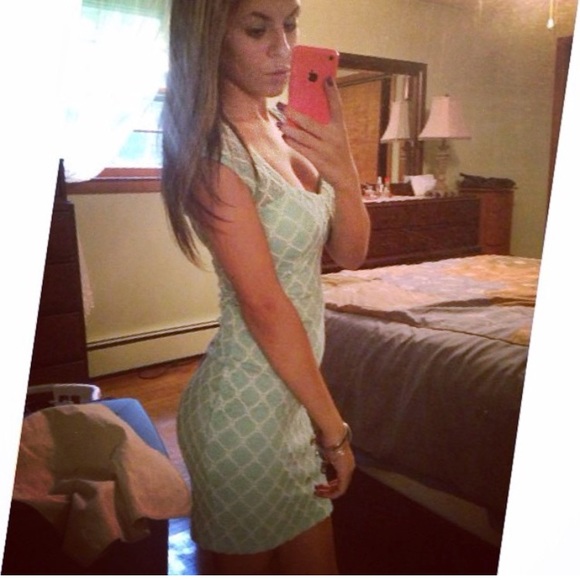 Light blue/green short dress - Picture 2 of 2